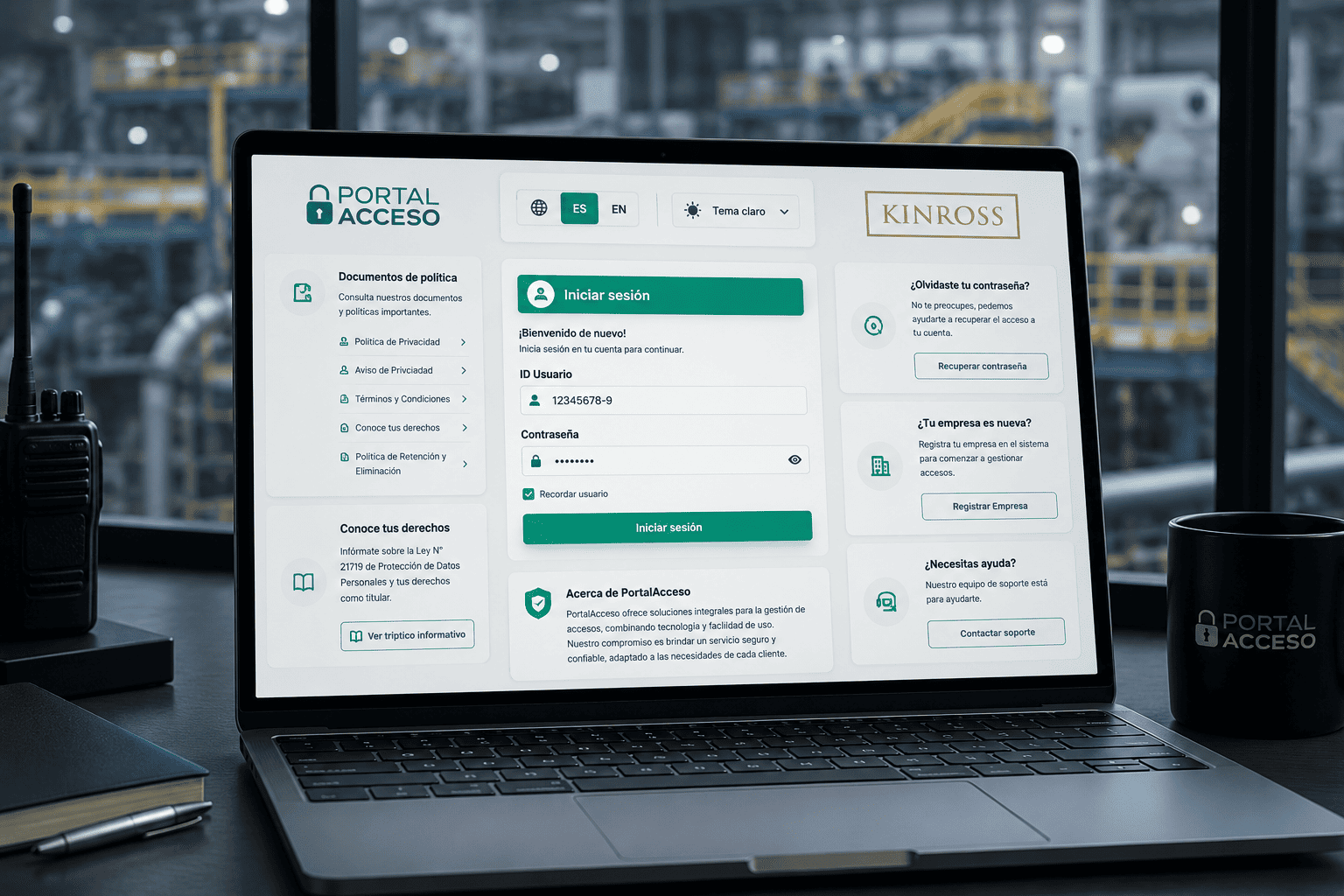 Portal Acceso, plataforma de acreditación y control operacional